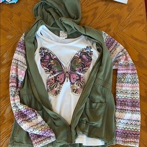 hooded light jacket and tank